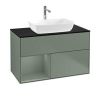 Villeroy & Boch V&B Meuble sous-lavabo Finion 100, placage bois m, rangement huile m laque, huile m laque Quantité:1