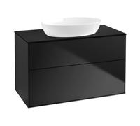 Villeroy & Boch V&B Meuble sous-lavabo Finion 100x60,3 cm, panneau latéral bleu mat, bleu mat laqué Quantité:1