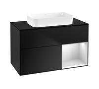 Villeroy & Boch V&B Meuble sous lavabo Finion 100x60,3 cm, placard droit blanc mat Lac, bleu mat Lac Quantité:1
