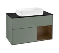 Villeroy & Boch V&B Meuble sous-lavabo Finion 100x60,3 cm, placard droit, chêne huilé mat, laqué Quantité:1