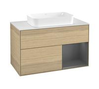 Villeroy & Boch V&B Meuble sous lavabo Finion 100x60,3 cm, rég. droite anthracite m, Oa ven Quantité:1