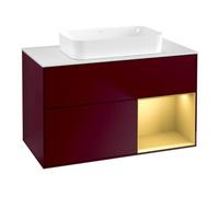 Villeroy & Boch V&B Meuble sous lavabo Finion 100x60,3 cm, réglette droite mat, Peony mat Quantité:1