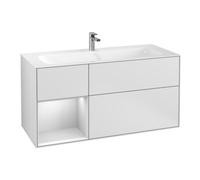 Villeroy & Boch V&B Meuble sous lavabo Finion 119,6x59,1cm, côté gauche, blanc mat laqué Quantité:1