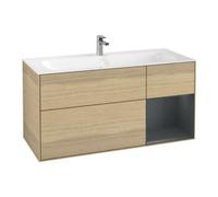 Villeroy & Boch V&B Meuble sous lavabo Finion 119,6x59,1cm, éclairage mural, Rg droite md bl. m Lac, Oa ven Quantité:1