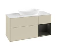 Villeroy & Boch V&B Meuble sous lavabo Finion 120 cm, blanc mat, bleu réglisse mat laqué, gris mat laqué Quantité:1