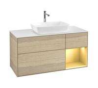 Villeroy & Boch V&B Meuble sous-lavabo Finion 120 cm, blanc mat, cadre or mat, ven Oa Quantité:1