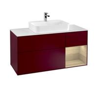 Villeroy & Boch V&B Meuble sous lavabo Finion 120 cm, blanc mat, éclairage mural, tiroir droit Quantité:1