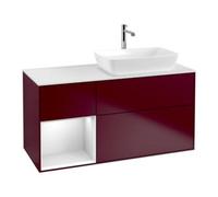 Villeroy & Boch V&B Meuble sous-lavabo Finion 120 cm, blanc mat, façade laquée blanche mat, poignée m Quantité:1