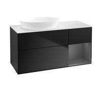 Villeroy & Boch V&B Meuble sous-lavabo Finion 120 cm, blanc mat, face A mat laqué, bleu mat laqué Quantité:1