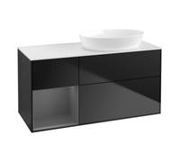 Villeroy & Boch V&B Meuble sous lavabo Finion 120 cm, blanc mat, face A mate laquée, bleu mate laquée Quantité:1