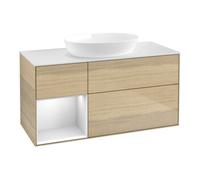 Villeroy & Boch V&B Meuble sous-lavabo Finion 120 cm, blanc mat, laqué blanc mat, Venise Oak Quantité:1