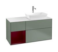 Villeroy & Boch V&B Meuble sous lavabo Finion 120 cm, blanc mat, poignée Pro m laque, olivier m laque Quantité:1