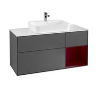 Villeroy & Boch V&B Meuble sous-lavabo Finion 120 cm, blanc mat, tiroir droit Peo, anthracite mat Quantité:1