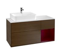 Villeroy & Boch V&B Meuble sous-lavabo Finion 120 cm, blanc mat, tiroir droit Peo, noyer ven Quantité:1