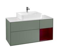 Villeroy & Boch V&B Meuble sous lavabo Finion 120 cm, blanc mat, tiroir droit Peo, poignée laquée Quantité:1