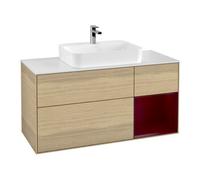 Villeroy & Boch V&B Meuble sous lavabo Finion 120 cm, blanc mat, tiroir droit Peo, poignée ven Quantité:1