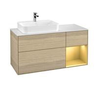 Villeroy & Boch V&B Meuble sous lavabo Finion 120 cm, blanc mat, tiroir droit, poignée ven Quantité:1