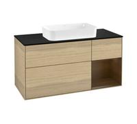 Villeroy & Boch V&B Meuble sous lavabo Finion 120 cm, bleu clair, porte droite, tiroir venise Quantité:1