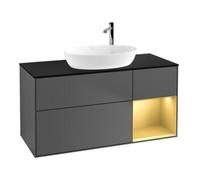 Villeroy & Boch V&B Meuble sous lavabo Finion 120 cm, Pl b m, Rég gol m Lac, Anthrac. m Quantité:1