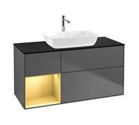 Villeroy & Boch V&B Meuble sous-lavabo Finion 120 cm, Pl b m, Rég gol m Lac, Anthrac. m Quantité:1