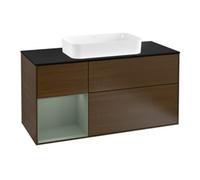 Villeroy & Boch V&B Meuble sous lavabo Finion 120 cm, Pl b m, Rg g Oli. m Lac, noyer veinée Quantité:1