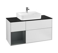 Villeroy & Boch V&B Meuble sous lavabo Finion 120 cm, Pl b m, Rg l md b m La, blanc m Lac Quantité:1