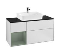 Villeroy & Boch V&B Meuble sous lavabo Finion 120 cm, Pl b m, Rg l Ol m Lac, blc m Lac Quantité:1