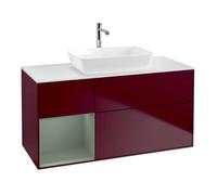 Villeroy & Boch V&B Meuble sous lavabo Finion 120 cm, Pl blanc mat, Reg olive mat, Peo mat Quantité:1