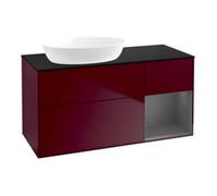 Villeroy & Boch V&B Meuble sous lavabo Finion 120 cm, Pl blanc mat, Réglette anthracite mat laqué, Pieds métal Quantité:1