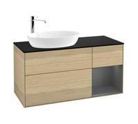 Villeroy & Boch V&B Meuble sous-lavabo Finion 120 cm, Pl blanc mat, Rev anthracite mat laqué, Oa ven Quantité:1