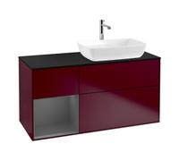 Villeroy & Boch V&B Meuble sous lavabo Finion 120 cm, Pl blanc mat, Tiroir anthracite mat, Poignées métal Quantité:1