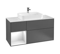 Villeroy & Boch V&B Meuble sous lavabo Finion 120 cm, Pl bleu m, Étagère gauche Peo, si Gr m Lac Quantité:1