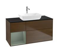 Villeroy & Boch V&B Meuble sous-lavabo Finion 120 cm, Pl bleu m, Rég Oli. m Lac, noyer ven Quantité:1