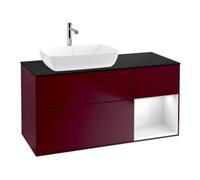 Villeroy & Boch V&B Meuble sous lavabo Finion 120 cm, Pl bleu mat, Ray blanc brillant, Lac, Peo m Quantité:1