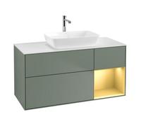 Villeroy & Boch V&B Meuble sous lavabo Finion 120 cm, Pl w m, Rég gol m Lac, Oli. m Lac Quantité:1