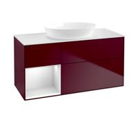 Villeroy & Boch V&B Meuble sous-lavabo Finion 120 cm, placage blanc mat, poignée blanc mat laqué, pieds m Quantité:1