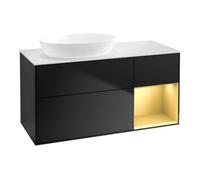 Villeroy & Boch V&B Meuble sous lavabo Finion 120 cm, placage bois, laqué or, bleu laqué Quantité:1