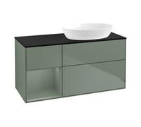 Villeroy & Boch V&B Meuble sous lavabo Finion 120 cm, placage bois m, laque olive m, laque olive m Quantité:1