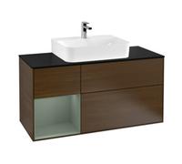Villeroy & Boch V&B Meuble sous lavabo Finion 120 cm, placage bois, porte gauche, huile mate, noyer veneer Quantité:1