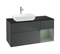 Villeroy & Boch V&B Meuble sous lavabo Finion 120 cm, placage bouleau, chêne huilé mat, avec façade mate lacquée Quantité:1