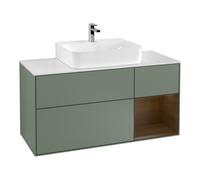Villeroy & Boch V&B Meuble sous-lavabo Finion 120 cm, placage noyer, poignée droite, huile mat laquée Quantité:1