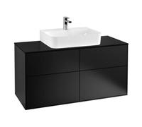 Villeroy & Boch V&B Meuble sous lavabo Finion 120x60,3 cm, panneau latéral bleu mat, bleu mat laqué Quantité:1