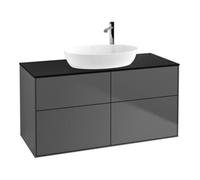 Villeroy & Boch V&B Meuble sous lavabo Finion 120x60,3 cm, plan de découpe bleu, anthracite mat Quantité:1
