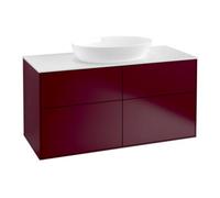 Villeroy & Boch V&B Meuble sous lavabo Finion 120x60,3 cm, plan de travail blanc, Peony mat Quantité:1