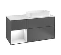 Villeroy & Boch V&B Meuble sous lavabo Finion 120x60 cm, éclairage mural, rég. gauche bleu m Lac, si Gr m Lac Quantité:1