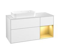 Villeroy & Boch V&B Meuble sous-lavabo Finion 120x60 cm, réglette droite, laqué blanc brillant Quantité:1
