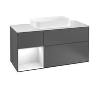 Villeroy & Boch V&B Meuble sous lavabo Finion 120x60 cm, Rg gauche si Gr m Lac, Anthracite m Quantité:1