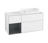 Villeroy & Boch V&B Meuble sous lavabo Finion 120x60 cm, Rg l H l P m Lac, blanc brillant Lac Quantité:1