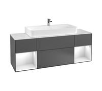 Villeroy & Boch V&B Meuble sous lavabo Finion 160 cm, 1 porte, laque mate gris ciment Quantité:1