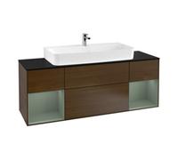 Villeroy & Boch V&B Meuble sous lavabo Finion 160 cm, laque Reg Oli., placage noyer Quantité:1